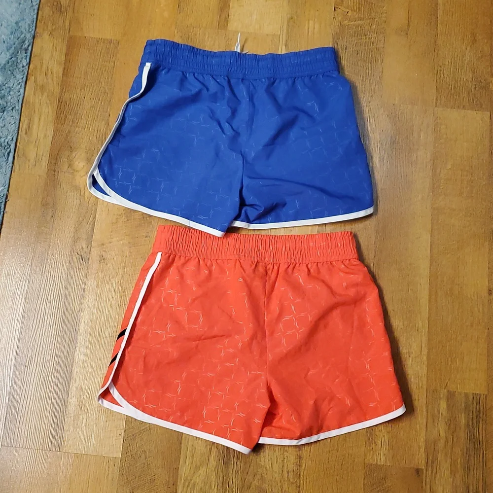 Fila Sport Girls 2 Pack Lightweight Athletic Shorts Size 14 Blue And Dayglo Pink